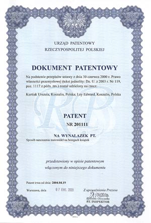 Patent for “Painting on the book edges”